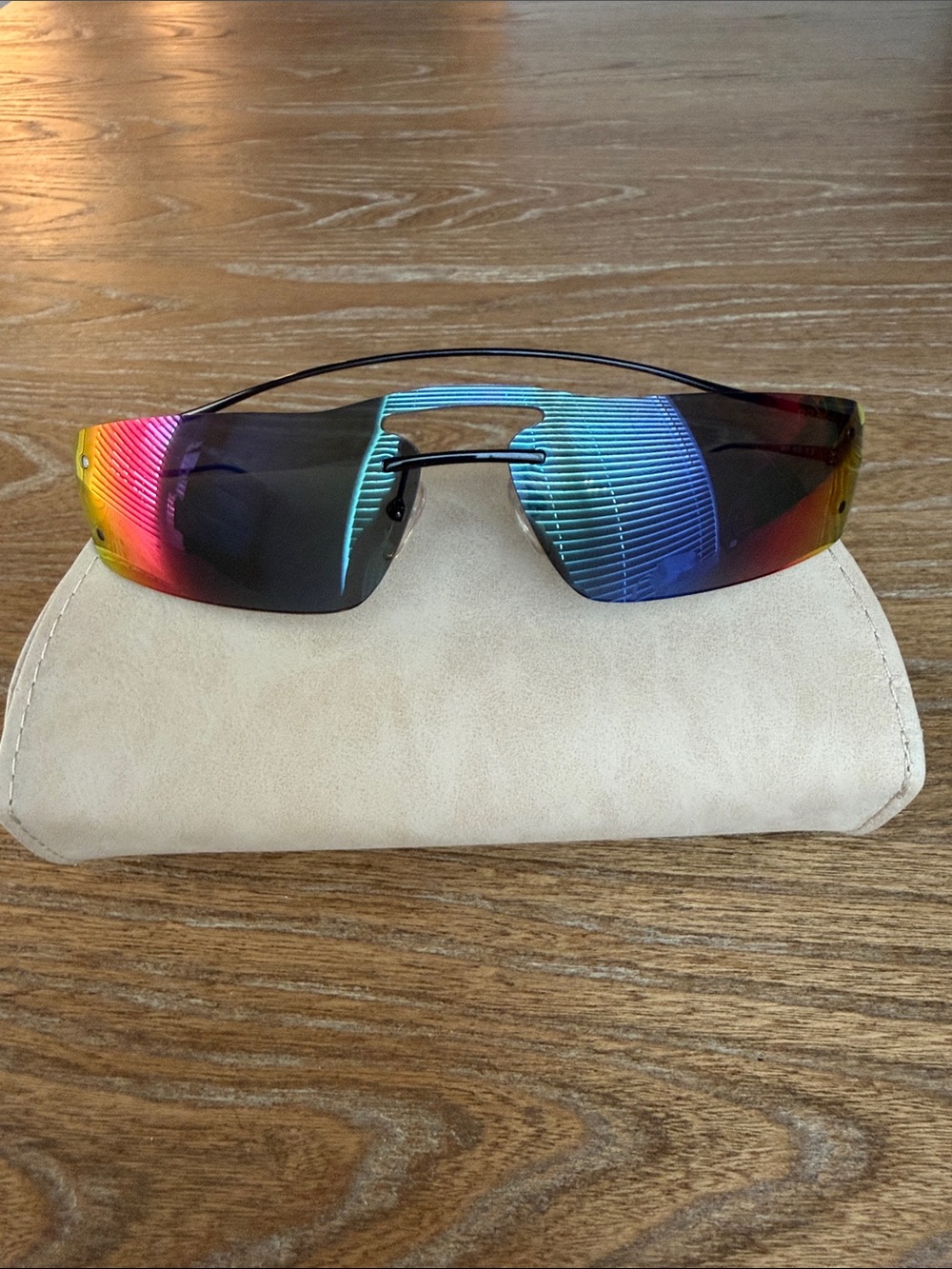 Prada PR 61VS Runway Rainbow Mirrored Sunglasses